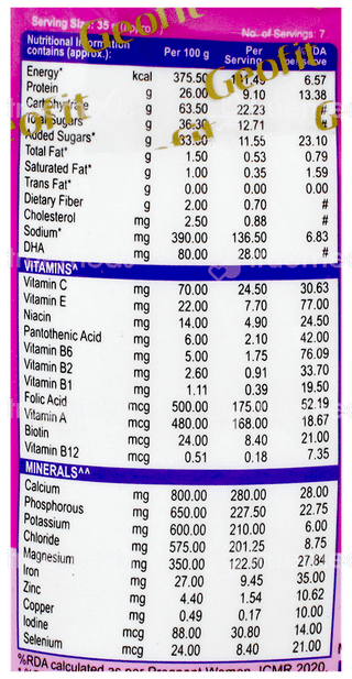 Geofit Mom Vanilla Flavour Powder 250Gm